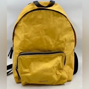 Burberry Nylon Backpack Yellow Black Trim Authenticated EUC